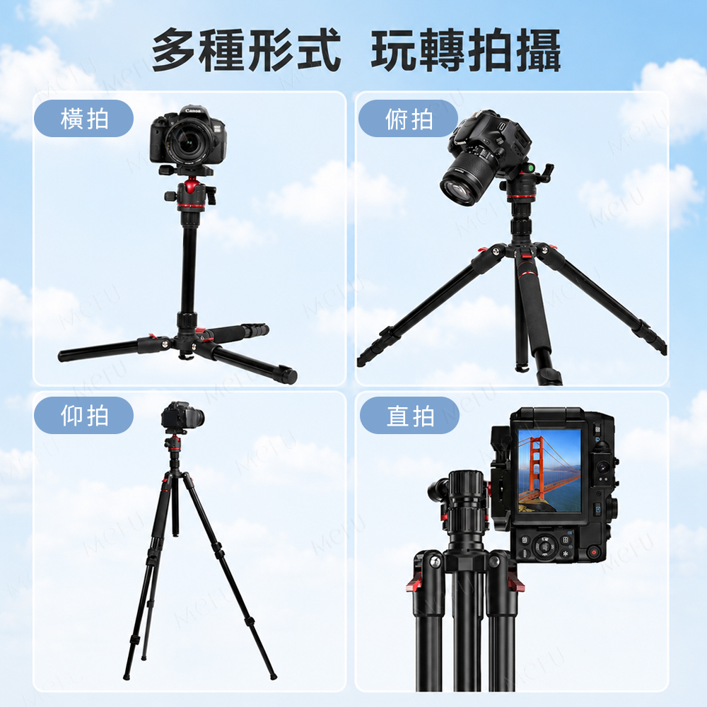 173cm鋁合金專業三腳架 (AX-TP031)結構特色展示